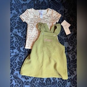 Guess Kids Girls Quilted romper and tee NWT